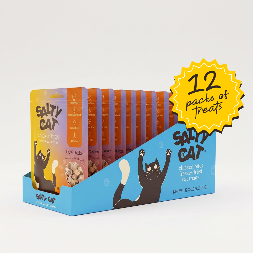 🐓 freeze-dried chicken cat treats, 12 pack