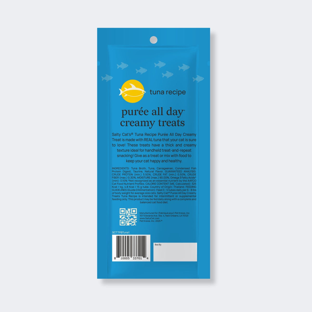 🐟 purée all day cat treats, tuna, 36 tubes