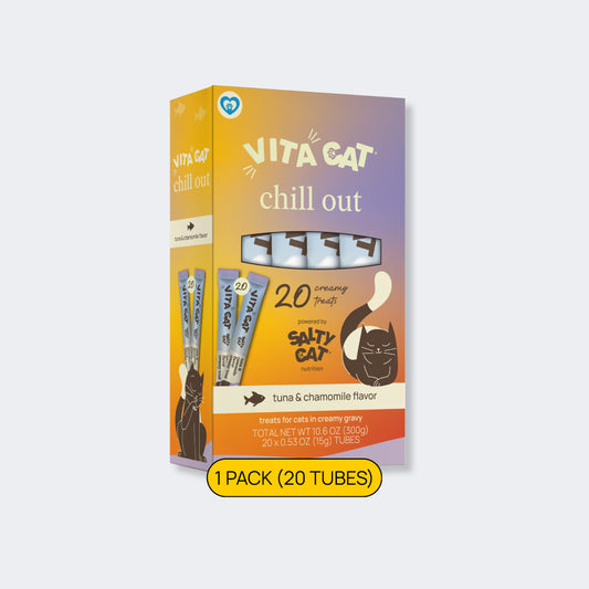 😴 vitacat by salty cat chill out, 20-tube pack
