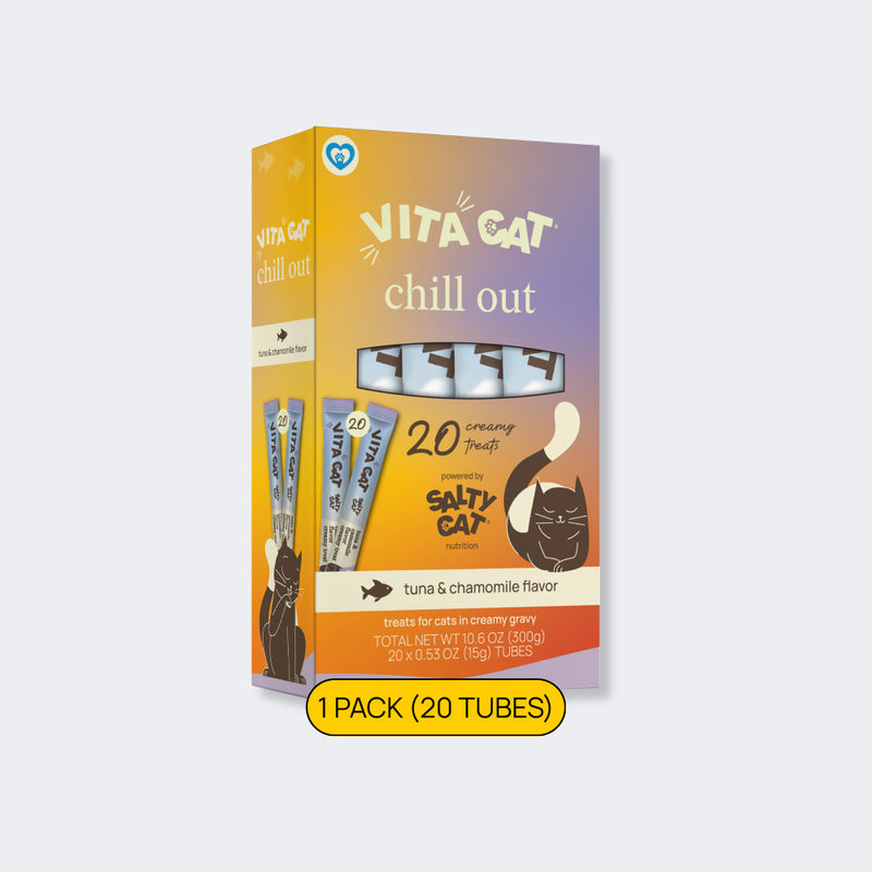 😴 vitacat by salty cat chill out, 20-tube pack