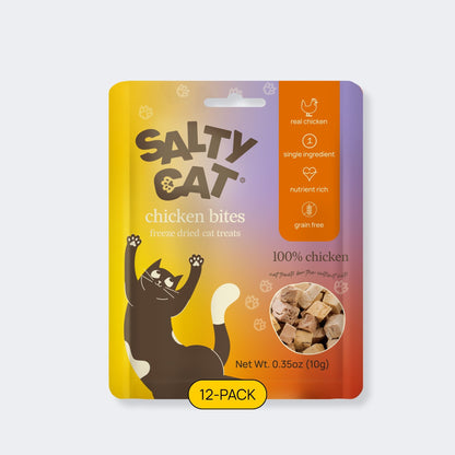 🐓 freeze-dried chicken cat treats, 12 pack