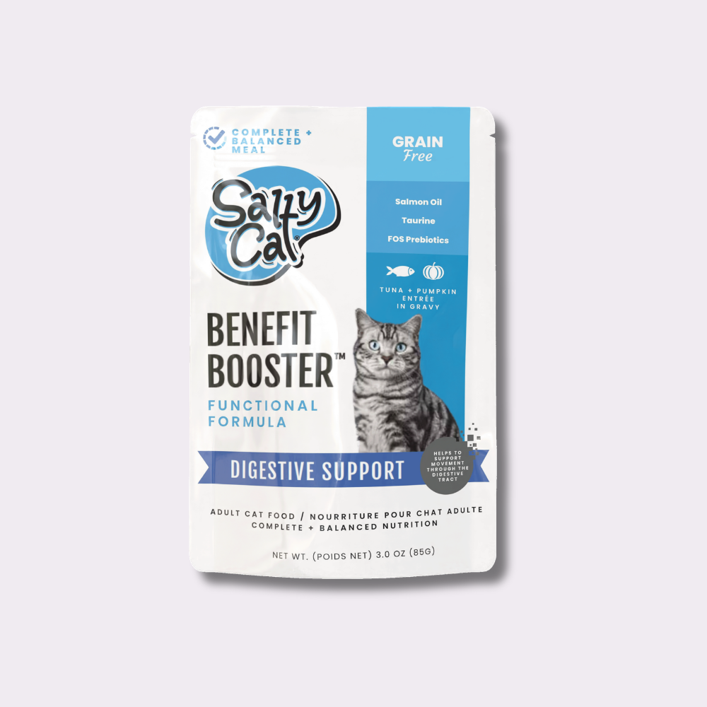 benefit booster, digestive support wet cat food, 12 pack