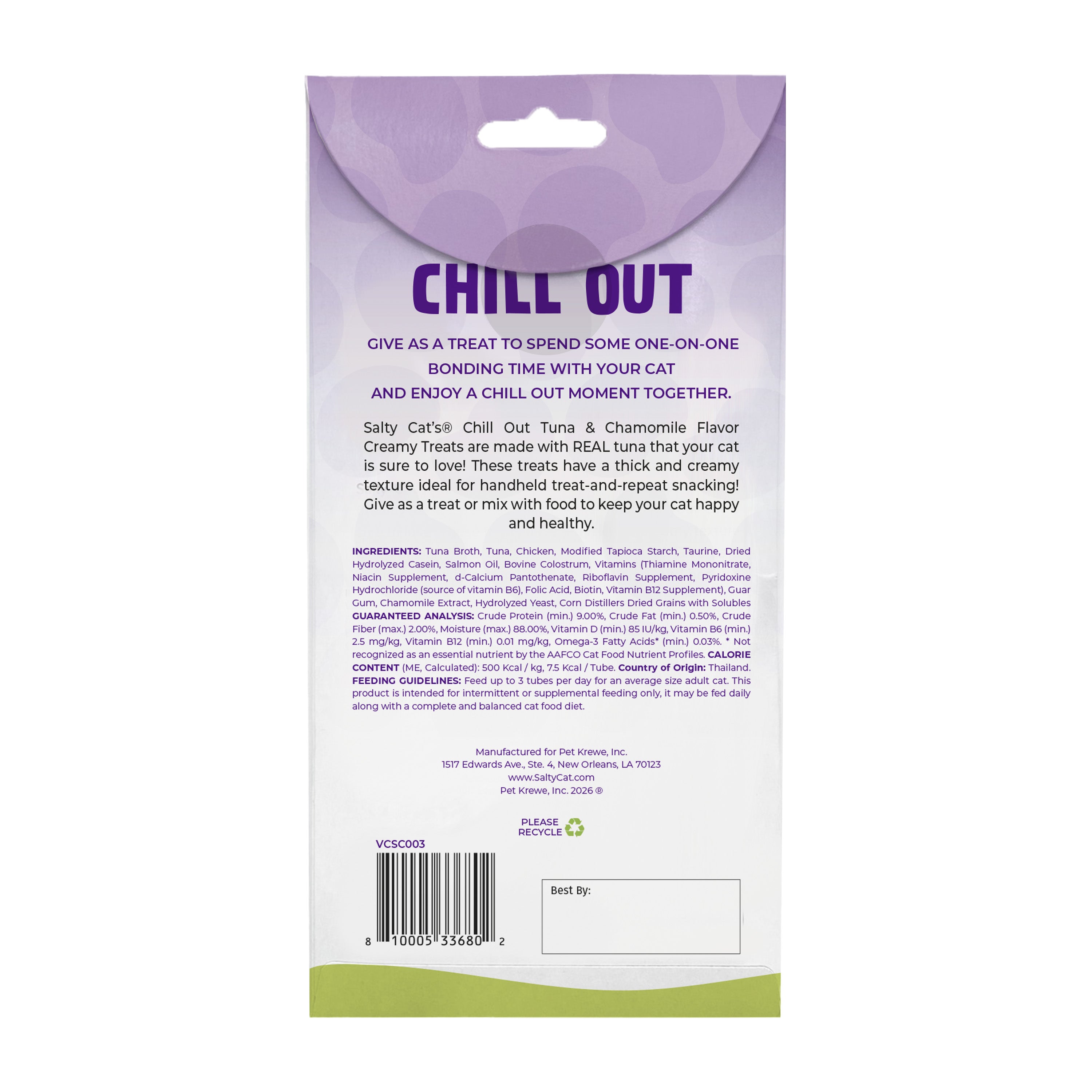 VitaCat by Salty Cat Chill Out Functional Cat Treats, 4 x 15g Tubes (12 Packs)