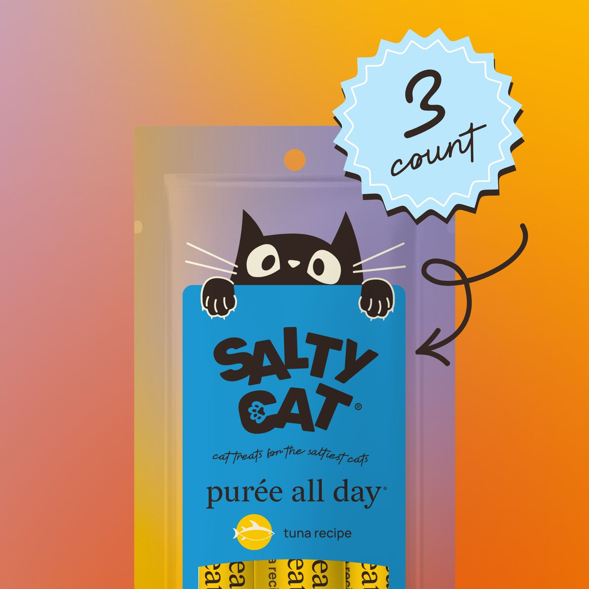 🐟 purée all day cat treats, tuna, 36 tubes