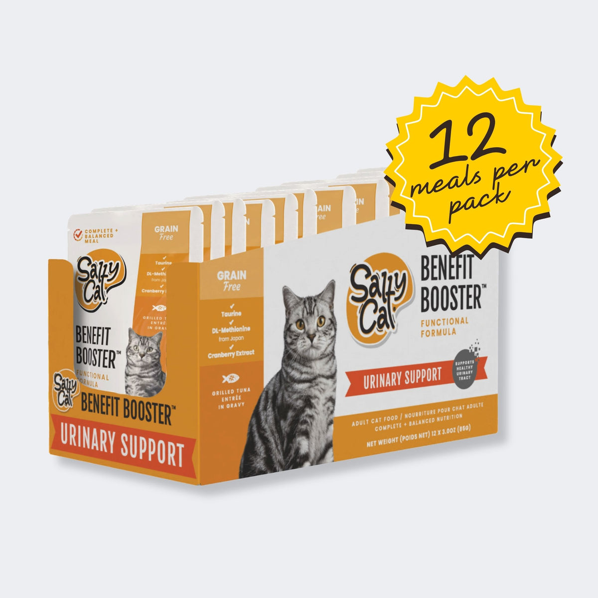 💊 benefit booster, urinary support wet cat food, 12 pack