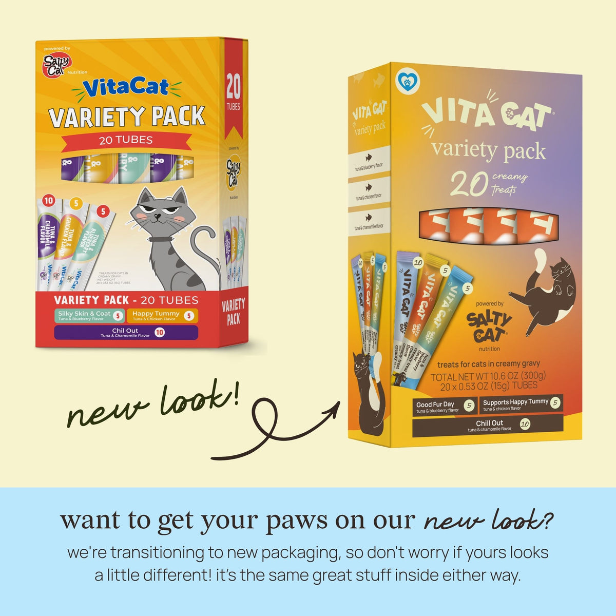 🛍️ vitacat by salty cat variety pack (20-tube pack)