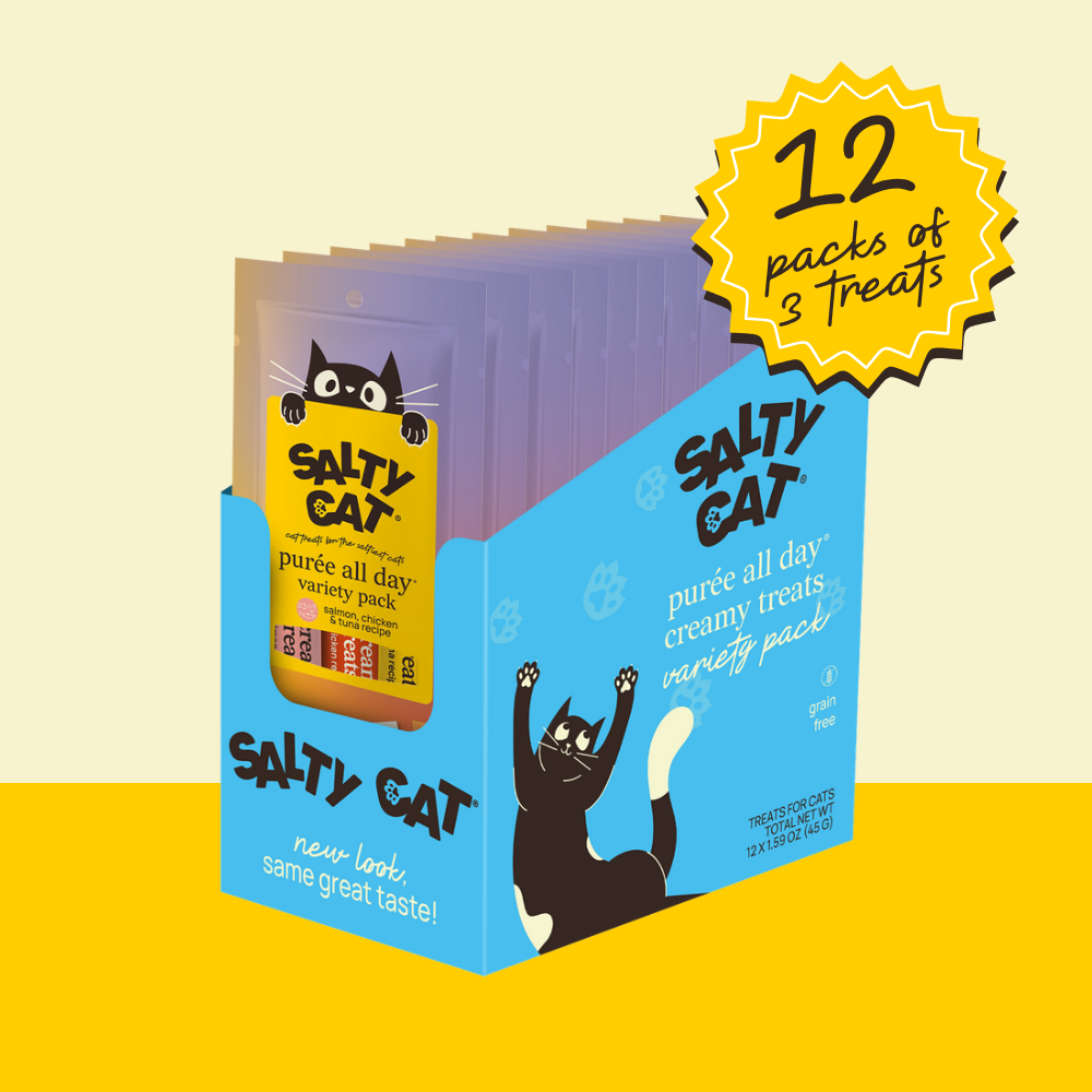 purée all day cat treats, variety pack, 36 tubes