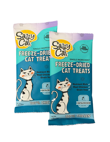 Two Goodie Bag packs by Salty Cat, each with playful cartoon cat illustrations.