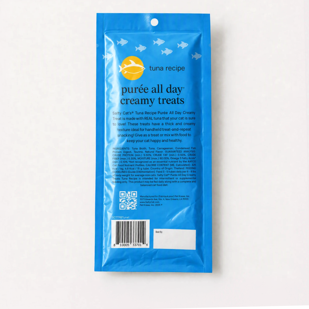 purée all day cat treats, tuna, 36 tubes