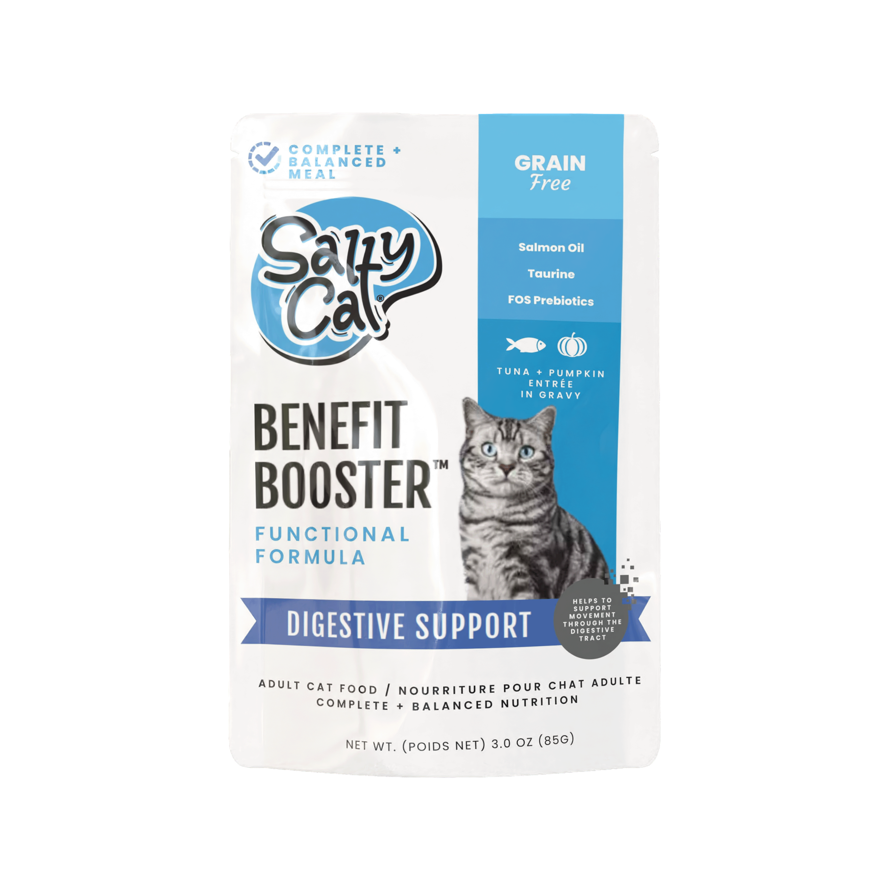 Salty Cat Benefit Booster Digestive Support Functional Wet Cat Food, 85g (12 Packs)