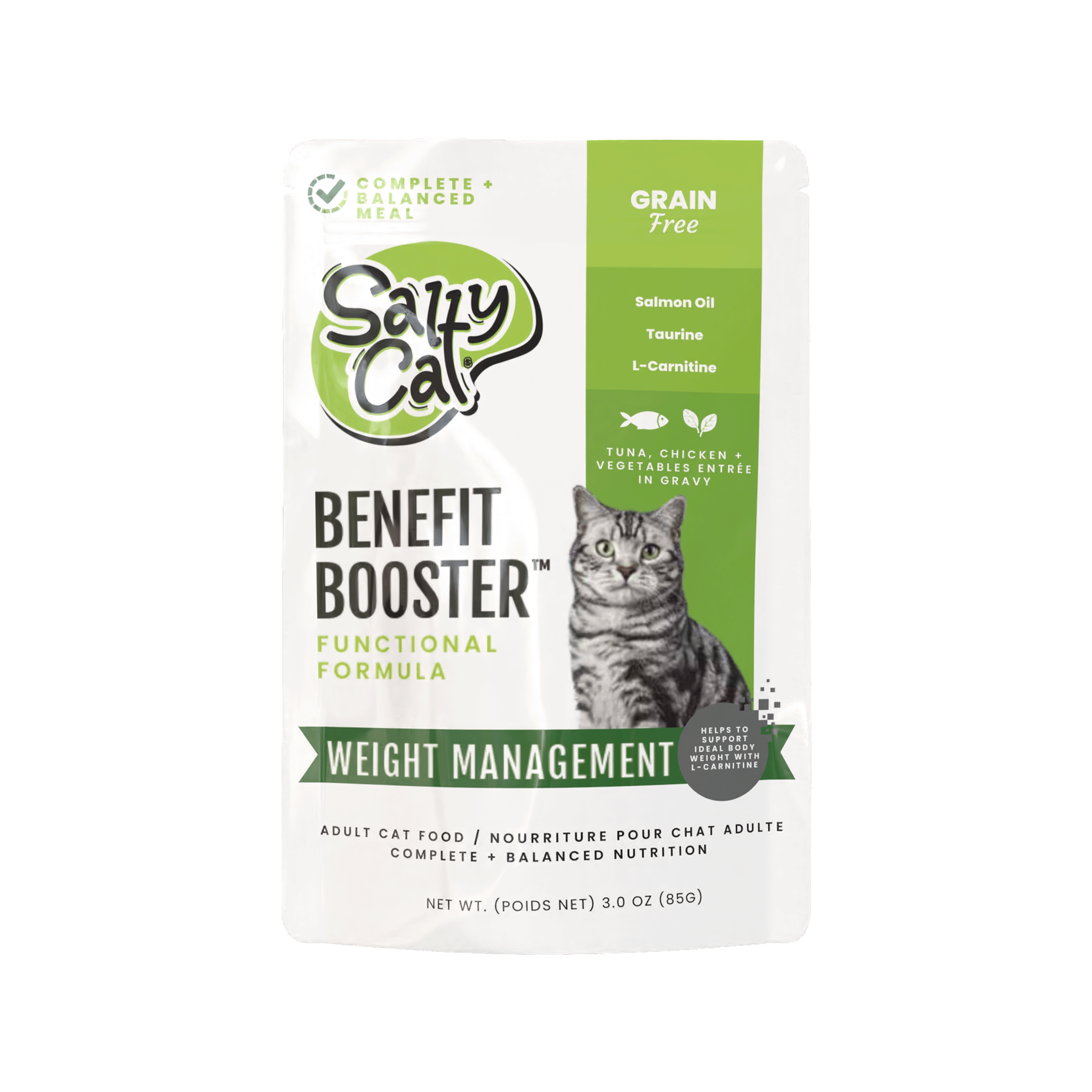 Salty Cat Benefit Booster Weight Management Functional Wet Cat Food, 85g (12 Packs)