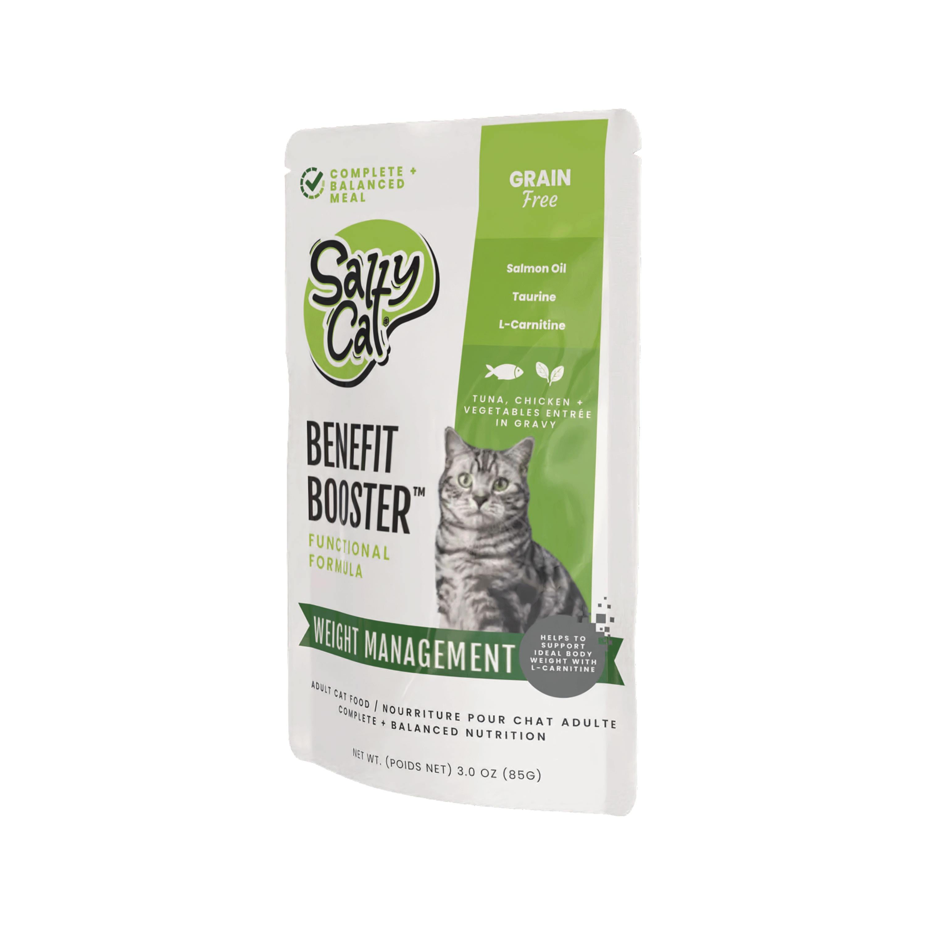Salty Cat Benefit Booster Weight Management Functional Wet Cat Food, 85g (12 Packs)