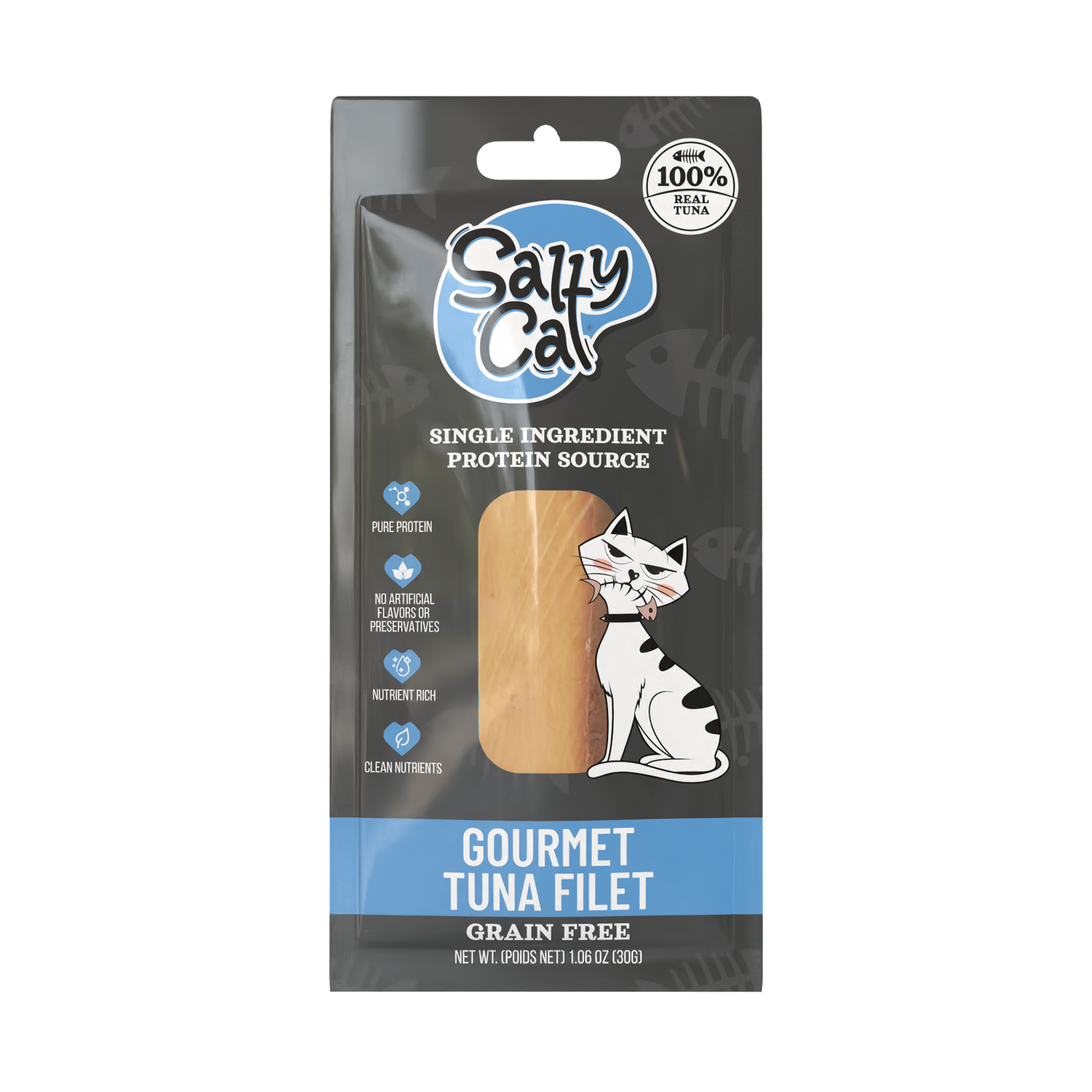 Salty Cat Gourmet Tuna Filet Treats for Cats, 30g (12 Packs)