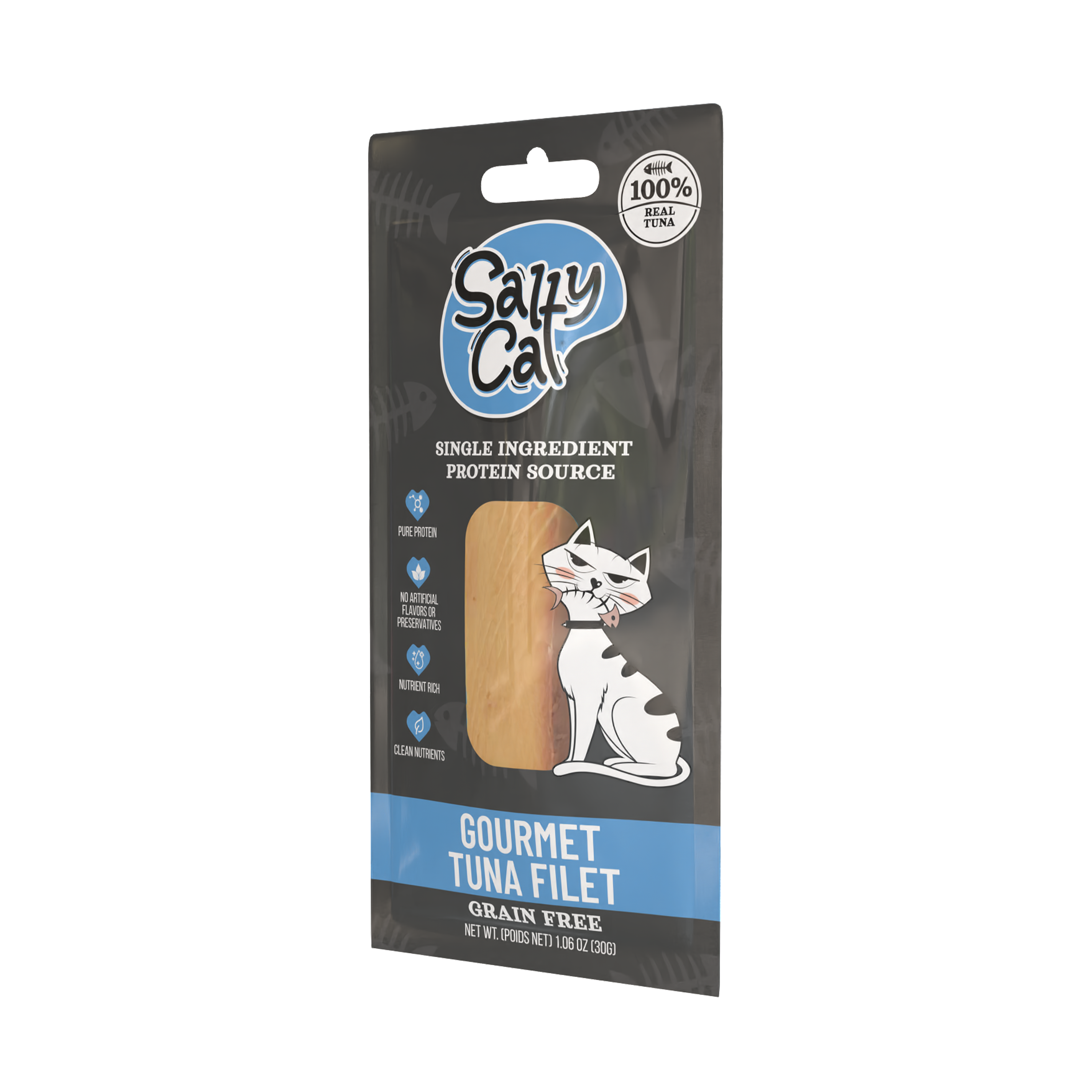 Salty Cat Gourmet Tuna Filet Treats for Cats, 30g (12 Packs)
