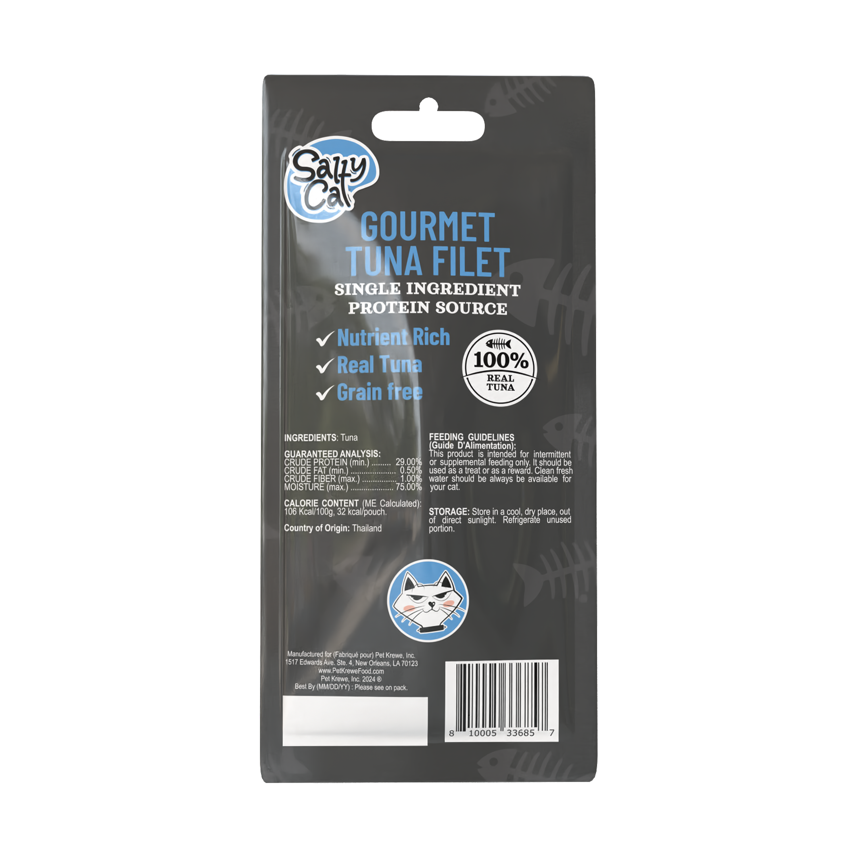 Salty Cat Gourmet Tuna Filet Treats for Cats, 30g (12 Packs)