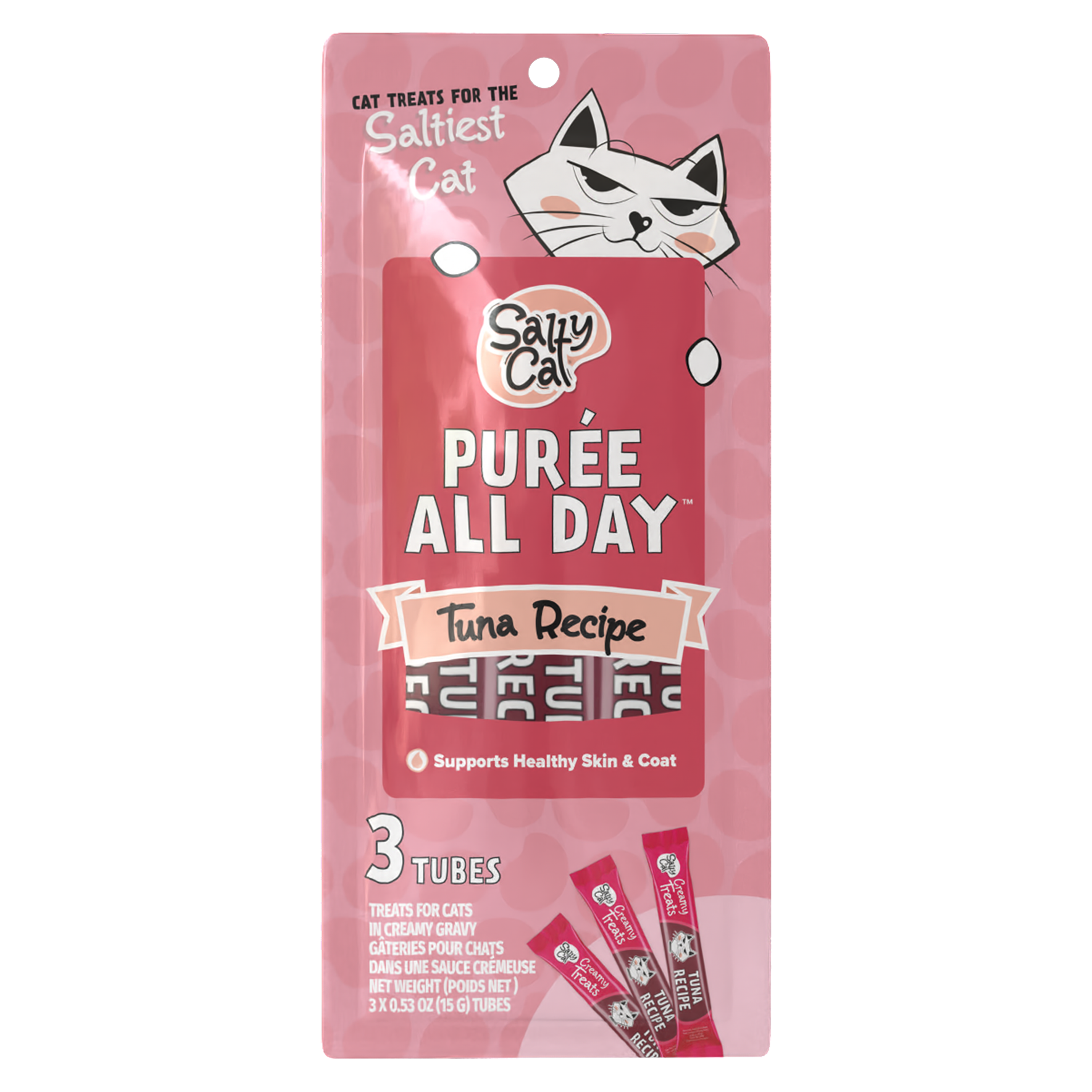 Salty Cat Purée All Tuna Tube Treats for Cats