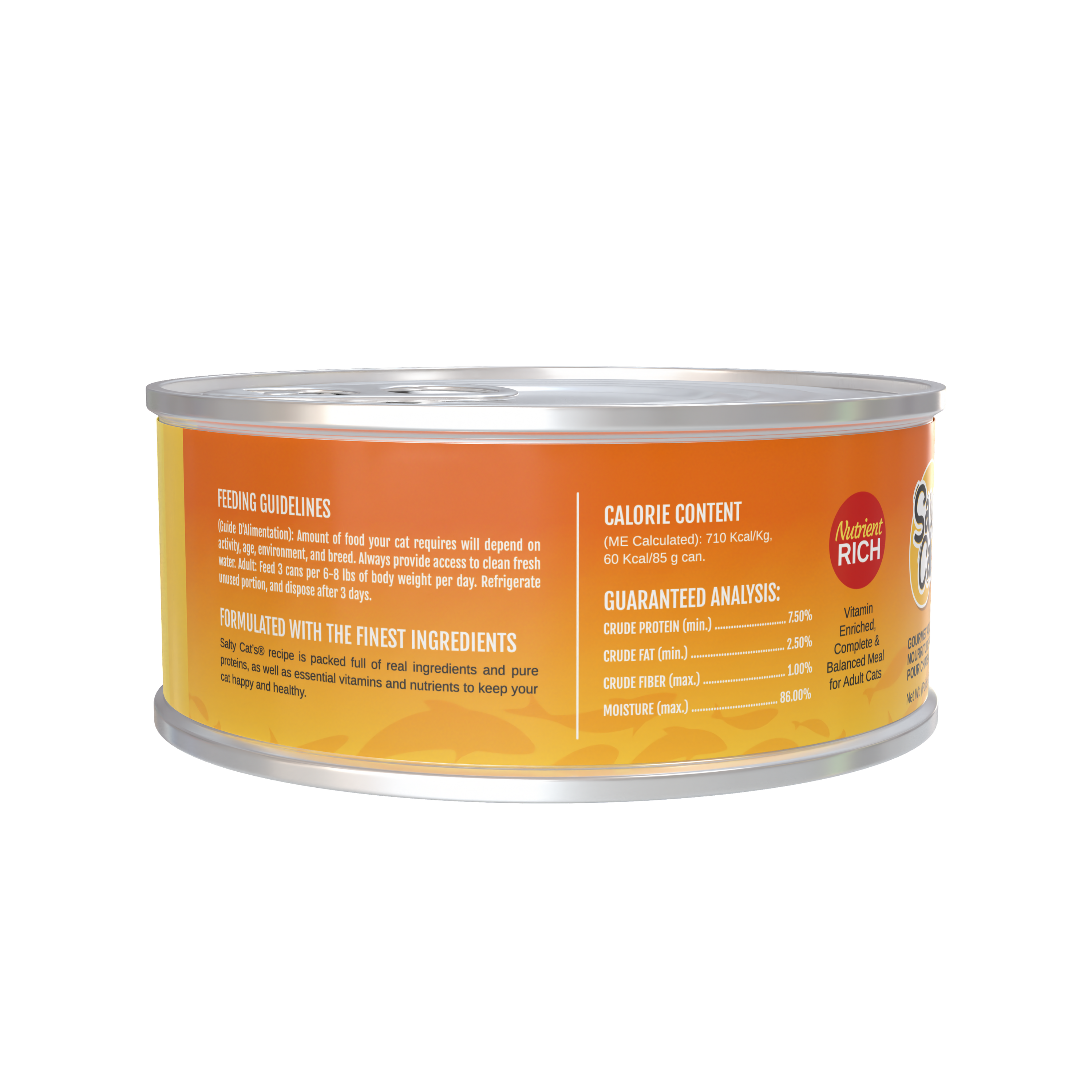 Salty Cat Captain’s Catch Dinner Paté Variety Pack Cat food for Cats, 12 Cans (3 oz Each)