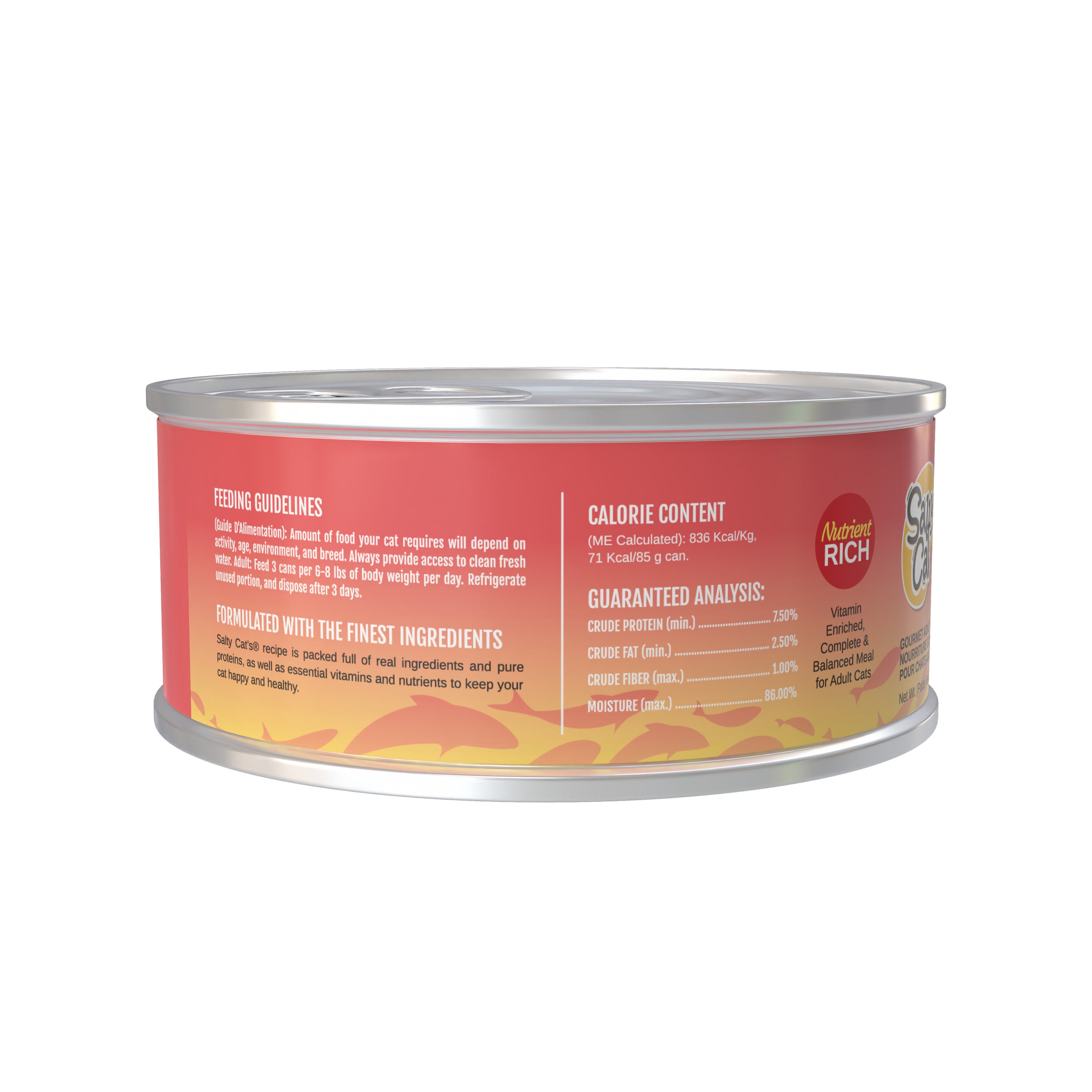 Salty Cat Captain’s Catch Dinner Paté Variety Pack Cat food for Cats, 12 Cans (3 oz Each)